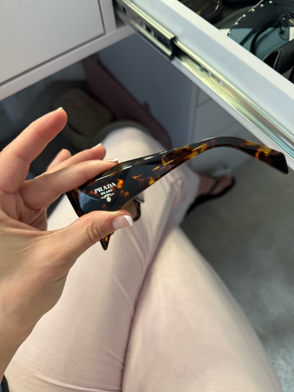 Prada Tortoiseshell Cat-Eye Sunglasses with Brown Gradient Lenses - Picture 3 of 10